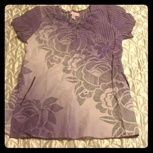 Purple Koi Scrub Top